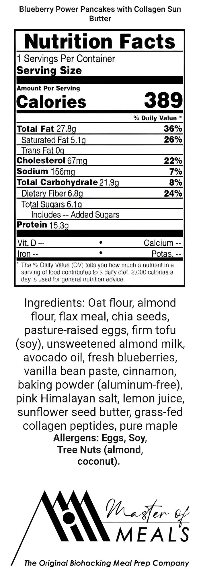 Blueberry Pancakes w/Collagen Sun Butter