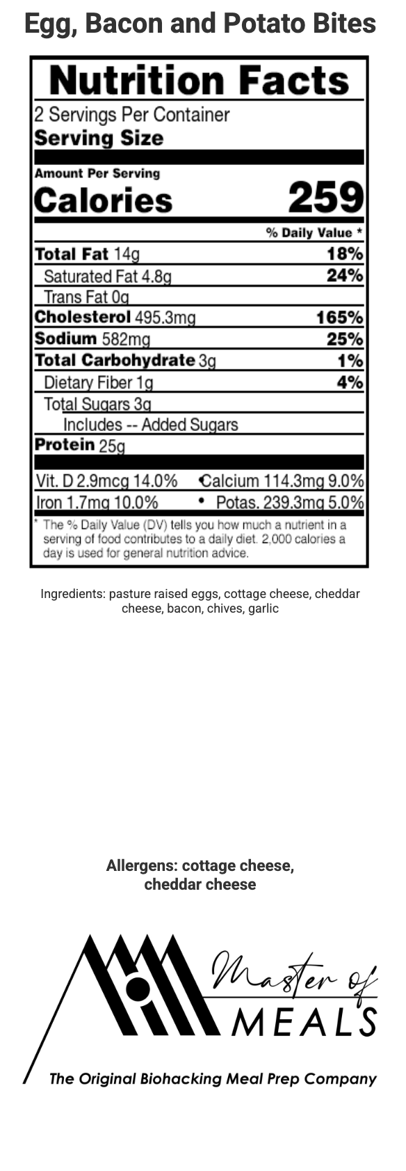 Egg, Bacon & Potato Bites