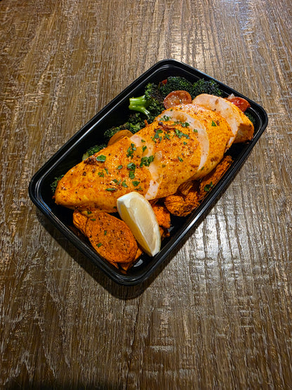 Lemon-Oregano Chicken, Sweet Potato & Broccoli