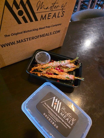 Miso Carrots w/Pomegranate Molasses