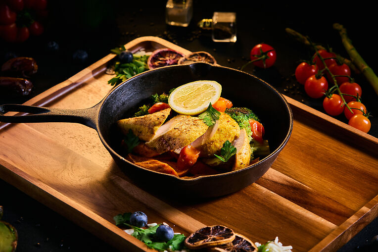 Lemon-Oregano Chicken, Sweet Potato & Broccoli